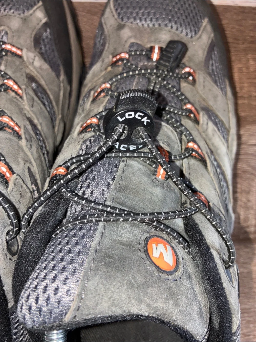 Pre Owned Merrell Moab 2 Men's 13  Black& Gray Trail Shoes